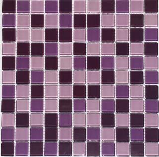 Skleněná mozaika mix fialová