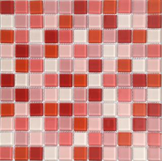 Skleněná mozaika mix růžová