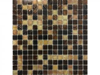 Skleněná mozaika MSG73 hnědá mix žíhaná