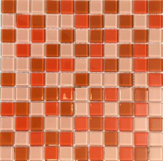 Skleněná mozaika oranžový mix
