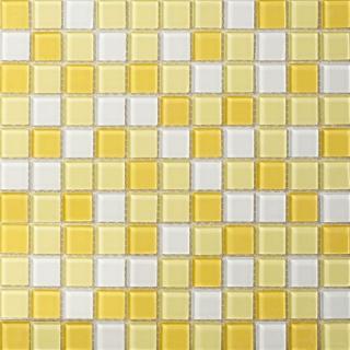 Skleněná mozaika žluto-bílá
