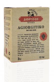 AGIORGITIKO PGI červené suché víno 3 l