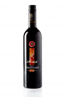 Červené suché víno Merlot 750 ml