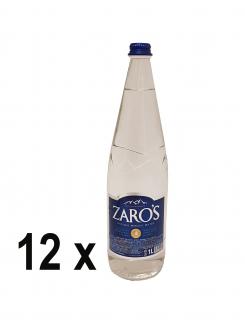 Minerální voda ZARO’S neperlivá 1 l SKLO (12 x 1 l - karton)
