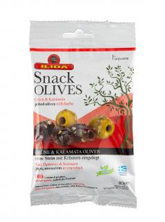 Mix zelených a černých oliv bez pecky 80 g