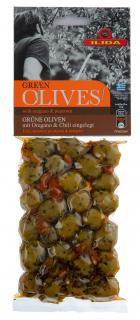 Olivy zelené s chilli papričkami a oregánem 150 g