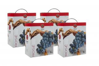 RŮŽOVÉ suché víno DIONYSOS box s ventilkem 4x5 l karton