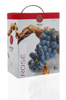 VÝPRODEJ RŮŽOVÉ suché víno DIONYSOS box s ventilkem 5 l