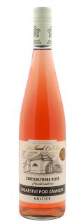 Zweigeltrebe rosé, Moravské zemské víno, růžové polosuché 750 ml