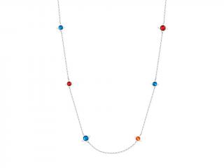 Preciosa náhrdelník Gemini z chir. oceli, kubická zirkonie, vícebarevný