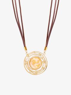 Preciosa ocelový náhrdelník Mays, český křišťál, zlatý