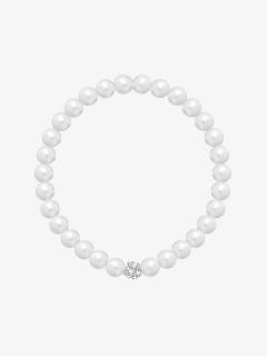 Preciosa perlový náramek Velvet Pearl, voskové perle, bílý