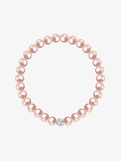 Preciosa perlový náramek Velvet Pearl, voskové perle, růžový