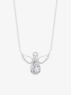 Preciosa stříbrný náhrdelník Angelic Faith, anděl, kubická zirkonie, bílý Délka řetízku: 40 cm + 7 cm adjusta