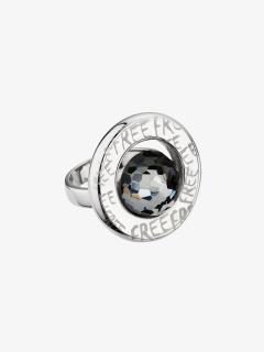 Prsten z chirurgické oceli Beryl s českým křišťálem Preciosa, chrom Velikost prstenu: B (průměr 17 mm, CZ 53)