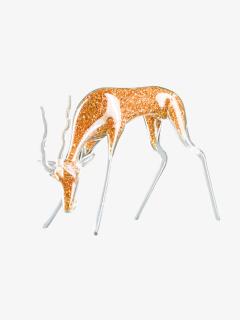Skleněná figurka Antilopa jelení vysypaná českým křišťálem Preciosa