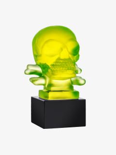 Skleněná figurka Memento Mori z českého křišťálu Preciosa
