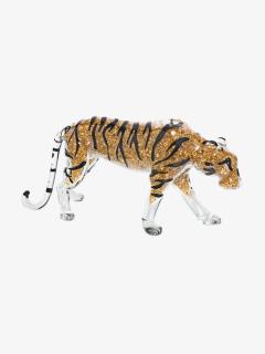 Skleněná figurka Tygr bengálský vysypaná českým křišťálem Preciosa
