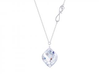 Stříbrný náhrdelník Faith s křišťálem Preciosa, krystal