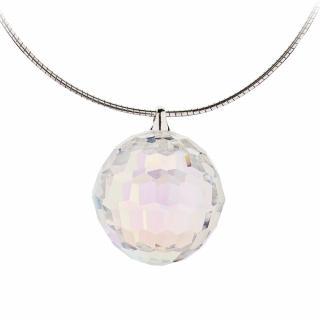 Stříbrný náhrdelník Solar s českým křišťálem Preciosa, krystal AB