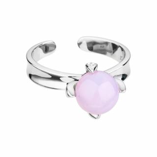 Stříbrný prsten Bloom s kubickou zirkonií Preciosa, růžový