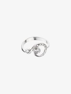 Stříbrný prsten Romantic Elegance s kubickou zirkonií Preciosa, bílý Velikost prstenu: C (průměr 18 mm, CZ 57)