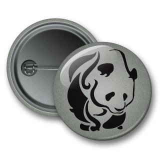 REFLEXNÍ připínací placka - Panda (button)