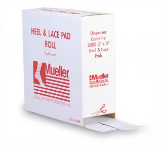 Mueller Heel & Lace Pads Pre-cut, polštářky do bot, zásobník 10 ks