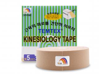 Temtex kinesio tape Classic XL, béžová tejpovací páska 5cm x 32m