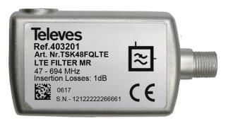 403201 LTE700 filtr 47-694 MHz, F-konektor