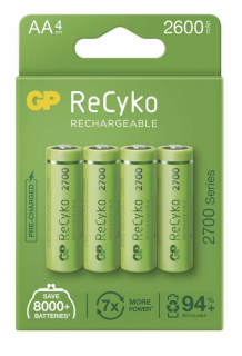 Baterie GP ReCyko 2700 HR6 (AA), krabička 4 kusy
