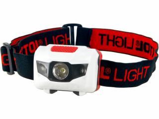 Čelovka 1W + 2LED, 4módy světla: 100%, 50%, červené LED, červ. LED blikání EXTOL-LIGHT