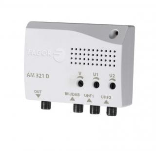 Fagor AM 221 zesilovač, 30-38 dB, 2 vstupy BIII/DAB-UHF, 1 výstup, LTE700