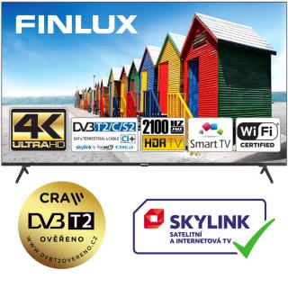 Finlux 65FUF7161 - HDR, UHD, T2 SAT, HBB TV, WIFI, SKYLINK LIVE