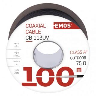 Koaxiální kabel Emos CB113UV / 100m / 6,8 mm venkovní