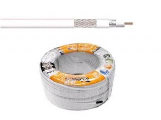 Koaxiální kabel Televes 210601 CXT5, ClassA,5mm, bílý, PVC, vnitřní vodič 0,8mm Cu , balení 150m