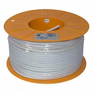 Koaxiální kabel Televes 413910 LSFH B2ca, ClassA++, 6,9mm, bílý, PVC, vnitř. vodič 1,05mm Cu, opletení Cu, 100m