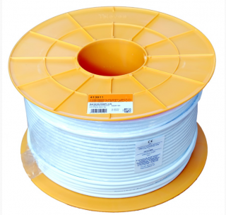Koaxiální kabel Televes 413911 LSFH B2ca, ClassA++, 6,9mm, bílý, PVC, vnitř. vodič 1,05mm Cu, opletení Cu, 250m