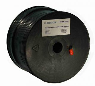 Koaxiální kabel Zircon  CU 125 CUPE černý 100m