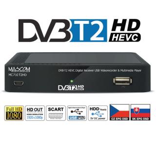 Mascom MC710T2HD Přijímač DVB-T2 HEVC, USB