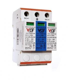 Přepěťová ochrana VCX PV40 DC třída T2 (C) 3P 1000V GDT s plynovým jiskřištěm