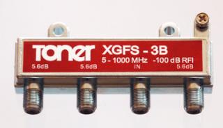 XGFS-3B rozbočovač 1/3, 6.2dB