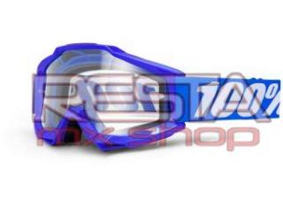 100% brýle motokrosové Accuri Reflex Blue modrá - čirá skla