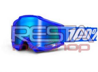 100% brýle motokrosové Accuri Reflex Blue modrá zrcadlová skla + čirá skla