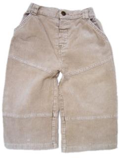 Béžové manžestrové kalhoty -vel.74 (second hand)