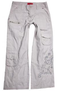 Béžové plátěné kalhoty Minx -vel.128 (second hand)