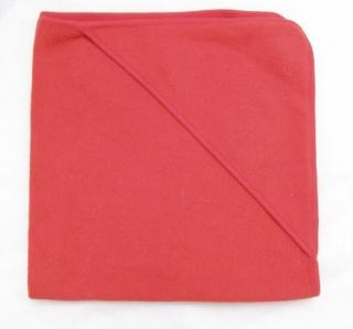 Červená fleecová deka s růžkem (second hand)