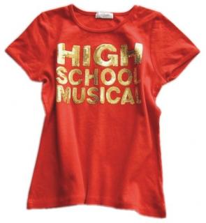 Červené bavlněné tričko High School Musical-vel.152 (second hand)