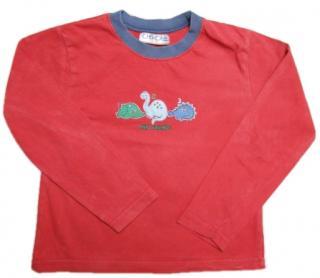 Červené tričko Cherokee s Dinosaury -vel.110 (second hand)