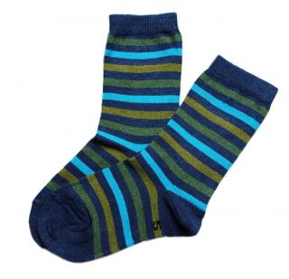 Dětské ponožky Design Sock pruhy khaki 13-14 (nové zboží)